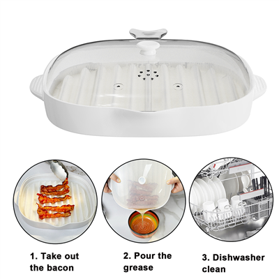 Пищевой класс PP Материал микроволновый поднос с беконом